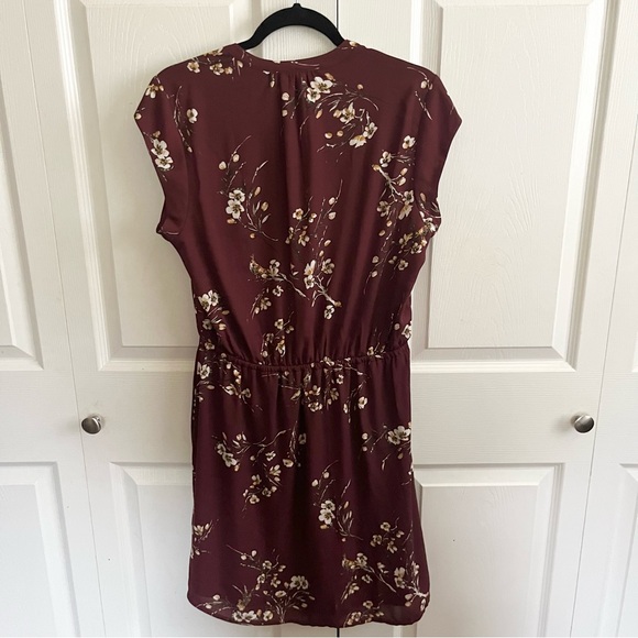 5 for $25! Dr2 Floral Burgundy Dress - Picture 5 of 5